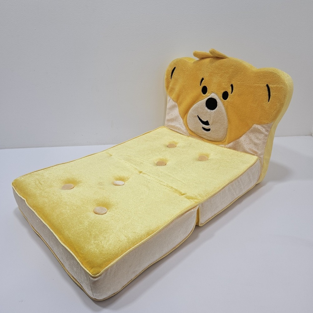 Yellow Build A Bear Bed Chair Futon Folds Out Plush